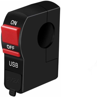 SHOWRIDE Bike Headlight On-Off Switch with USB Charger for Multi-Purpose Use 2 A Bike Mobile Charger