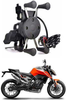 Enfield Works MultiFunctional Mobile Holder with USB Charger Mototrcycle Mobile Holder EW-376 2.1 A Bike Mobile Charger