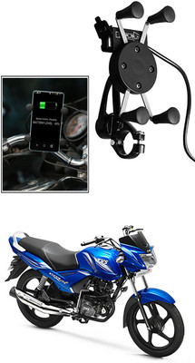 Enfield Works MultiFunctional Mobile Holder with USB Charger Mototrcycle Mobile Holder EW-157 2.1 A Bike Mobile Charger