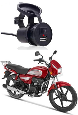 Shopone Mono USB Charger Socket Power Outlet 5V 2 A for Splendor Plus 100M 1.2 A Bike Mobile Charger