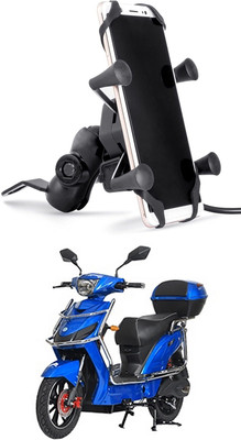 Enfield Works MultiFunctional Mobile Holder with USB Charger Mototrcycle Mobile Holder EW-545 2.1 A Bike Mobile Charger