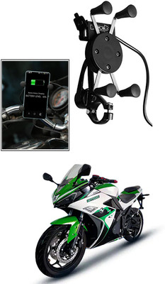 Enfield Works MultiFunctional Mobile Holder with USB Charger Mototrcycle Mobile Holder EW-251 2.1 A Bike Mobile Charger