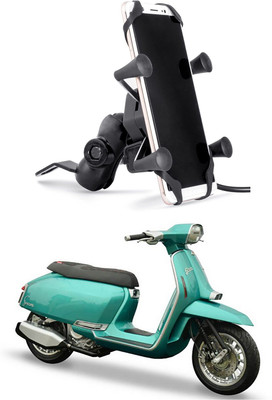 Enfield Works MultiFunctional Mobile Holder with USB Charger Mototrcycle Mobile Holder EW-461 2.1 A Bike Mobile Charger