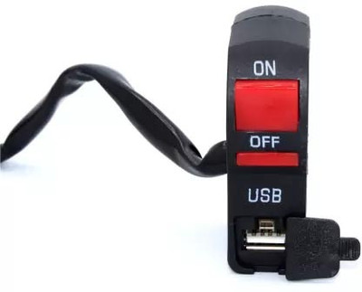 Aayatouch Universal LED Fog Lights Switch with USB Charging 90 1 A 1 A Bike Mobile Charger