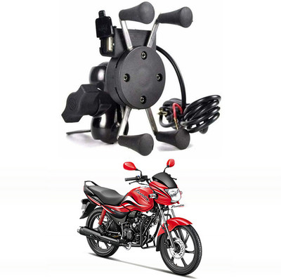Enfield Works MultiFunctional Mobile Holder with USB Charger Mototrcycle Mobile Holder EW-407 2.1 A Bike Mobile Charger