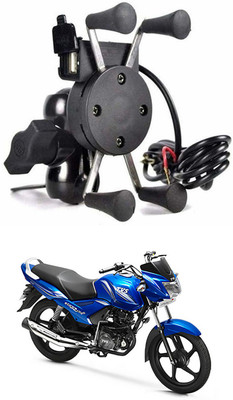 Enfield Works MultiFunctional Mobile Holder with USB Charger Mototrcycle Mobile Holder EW-349 2.1 A Bike Mobile Charger