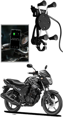 Enfield Works MultiFunctional Mobile Holder with USB Charger Mototrcycle Mobile Holder EW-138 2.1 A Bike Mobile Charger
