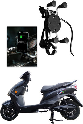 Enfield Works MultiFunctional Mobile Holder with USB Charger Mototrcycle Mobile Holder EW-142 2.1 A Bike Mobile Charger