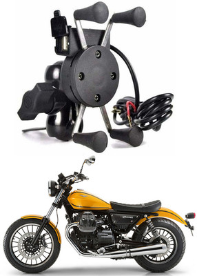 Enfield Works MultiFunctional Mobile Holder with USB Charger Mototrcycle Mobile Holder EW-432 2.1 A Bike Mobile Charger