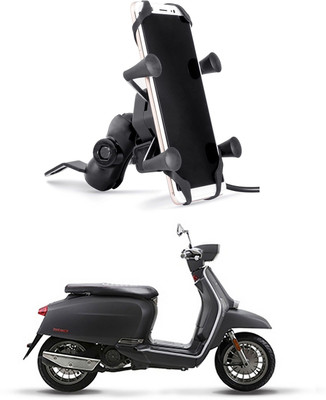 Enfield Works MultiFunctional Mobile Holder with USB Charger Mototrcycle Mobile Holder EW-544 2.1 A Bike Mobile Charger