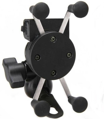 Enfield Works MultiFunctional Mobile Holder with USB Charger Mototrcycle Mobile Holder EW-585 2.1 A Bike Mobile Charger