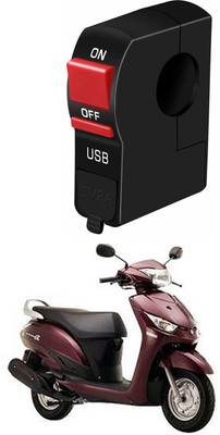 Enfield Works Bike Handle Bar Universal Switch With USB EW-209 2 A Bike Mobile Charger