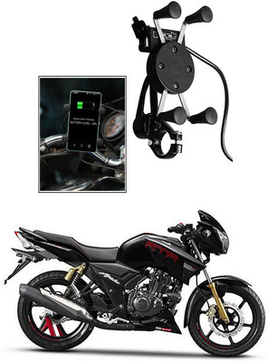Enfield Works MultiFunctional Mobile Holder with USB Charger Mototrcycle Mobile Holder EW-190 2.1 A Bike Mobile Charger