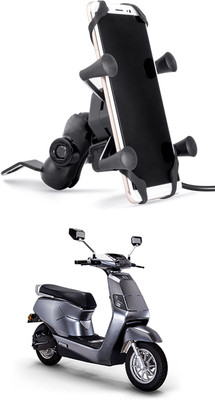 Enfield Works MultiFunctional Mobile Holder with USB Charger Mototrcycle Mobile Holder EW-555 2.1 A Bike Mobile Charger