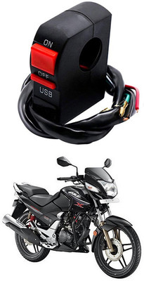 Enfield Works Bike Handle Bar Universal Switch With USB EW-792 2 A Bike Mobile Charger