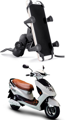 Enfield Works MultiFunctional Mobile Holder with USB Charger Mototrcycle Mobile Holder EW-467 2.1 A Bike Mobile Charger