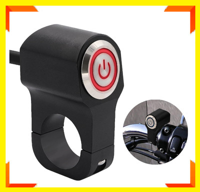 HALLOWS 12V Switch Control with Lighting LED Indicator Headlight Handlebar Switch ON/OFF 10 A Bike Mobile Charger