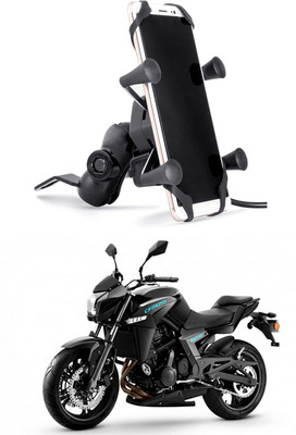Enfield Works MultiFunctional Mobile Holder with USB Charger Mototrcycle Mobile Holder EW-549 2.1 A Bike Mobile Charger
