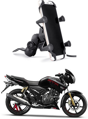 Enfield Works MultiFunctional Mobile Holder with USB Charger Mototrcycle Mobile Holder EW-534 2.1 A Bike Mobile Charger