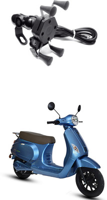Enfield Works MultiFunctional Mobile Holder with USB Charger Mototrcycle Mobile Holder EW-591 2.1 A Bike Mobile Charger