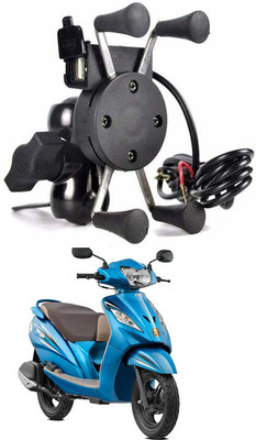 Enfield Works MultiFunctional Mobile Holder with USB Charger Mototrcycle Mobile Holder EW-451 2.1 A Bike Mobile Charger