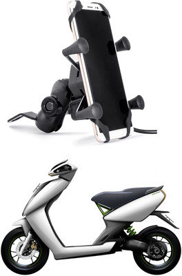 Enfield Works MultiFunctional Mobile Holder with USB Charger Mototrcycle Mobile Holder EW-565 2.1 A Bike Mobile Charger