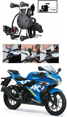 Enfield Works MultiFunctional Mobile Holder with USB Charger Mototrcycle Mobile Holder EW-66 2.1 A Bike Mobile Charger