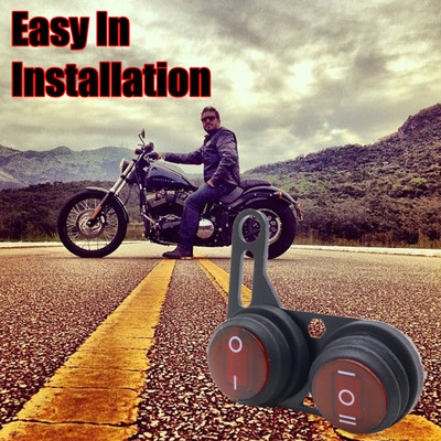 AutoPowerz Universal Bike 6A -250V,10A-125V Large Round Shape 2 Way Power Switch 16 A Bike Mobile Charger