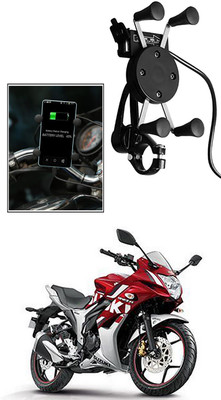 Enfield Works MultiFunctional Mobile Holder with USB Charger Mototrcycle Mobile Holder EW-212 2.1 A Bike Mobile Charger