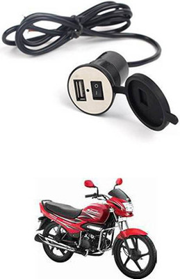 FKOK Bike USB Charger Socket Power Outlet 5V 2 A for Super Splendor 12 A Bike Mobile Charger