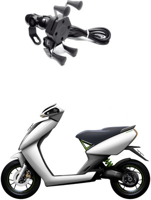 Enfield Works MultiFunctional Mobile Holder with USB Charger Mototrcycle Mobile Holder EW-677 2.1 A Bike Mobile Charger