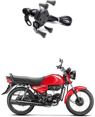 Enfield Works MultiFunctional Mobile Holder with USB Charger Mototrcycle Mobile Holder EW-641 2.1 A Bike Mobile Charger