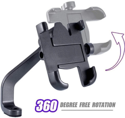 Naveeneha C 2 Without USB Port Bike Mobile Holder(Black)