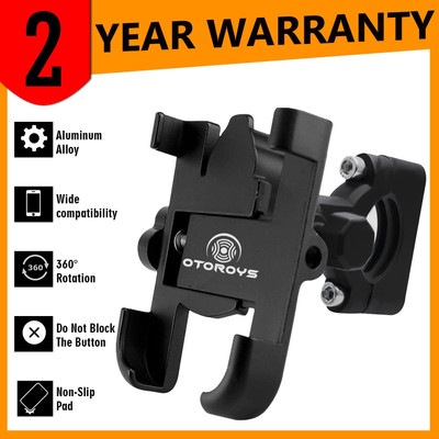 Otoroys Universal Bike Mount Holder Verson 2.0 Metal Body 360 Degree Bike Mobile Holder(Black)