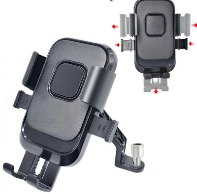 Huntindia XY-089 Motorcycle Mobile Bike Holder Stand Smart auto-locking Secure Grip Bike Mobile Holder(Black)