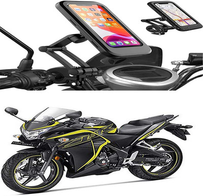 MS Wholesellar Waterproof Handlebar Phone Mount with Touchscreen Compati... Bike Mobile Holder(Black)