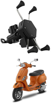 RKPSP Waterproof & Premium Bike Mobile X-Grip Holder With Charger For Vespa-SXL-125 Bike Mobile Holder(Black)