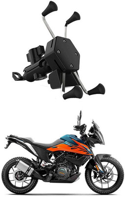 AYW Bike Mobile X-Grip Holder With Charger For KTM-390-Adventure Bike Mobile Holder(Black)