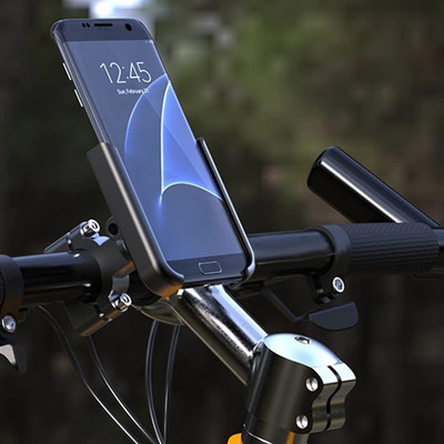 Point Zero Bike Mobile Holder Waterproof Metal Body Bike Mobile Holder(Black)