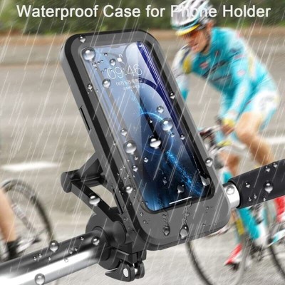 Red Champion Waterproof Bike Mobile Holder,Mobile Holder for Bike Handlebars,360° Adjustable Bike Mobile Holder(Black)