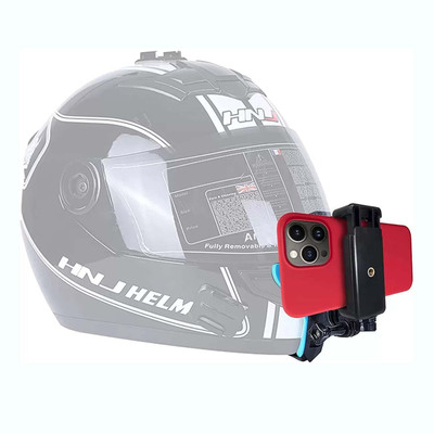 Znee Smart Helmet Chin Strap Mount with Mobile clip & Screw Bike Mobile Holder(Multicolor)