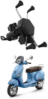 rajcell Bike Mobile X-Grip Holder With Charger For Vespa-Elegante-150 Bike Mobile Holder(Black)