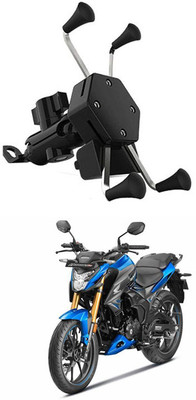 AYW Bike Mobile X-Grip Holder With Charger For Honda-CB200-X Bike Mobile Holder(Black)