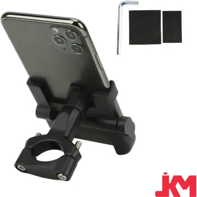 JKM traders C1 Bike Mobile Holder – 360° Adjustable Metal Phone Mount for Motorcycle Bike Mobile Holder(Black)