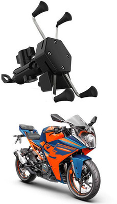 AYW Bike Mobile X-Grip Holder With Charger For KTM-RC-390 Bike Mobile Holder(Black)