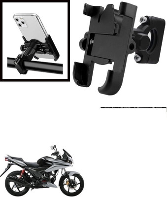Ultra Wise 360 Degree Rotating Mirror Universal Bike Mount Holder Version 2 Metal Body Bike Mobile Holder(Black)