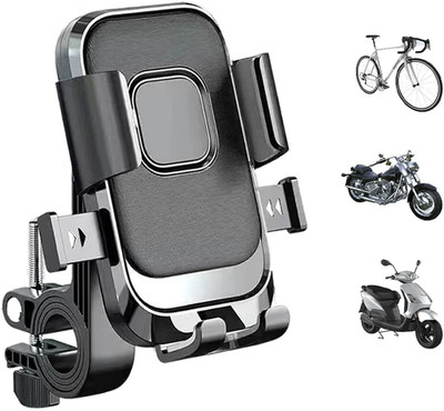 FwellT adjustable anti shake cycle & bike mobile stand for all mobile waterproof Bike Bike Mobile Holder(Black)