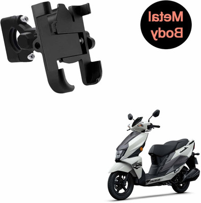 INGPRIDE 360 Degree Metal Body Universal Mobile Holder for Suzuki Avenis 125 Bike Mobile Holder(Black)