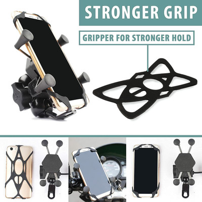 Delhismart Bike X-Grip Mobile Phone Holder with USB Charger Bike Mobile Holder(Black)