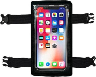 Hamza Store Universal Water Resisant Mobile Holder / Pouch-Bag for All Scooter Scooty Bike Bike Mobile Holder(Black)